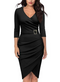 Beatrix - Geschmackvoll Elegant Schlank Fit Oberkleid Mit 3/4 Ärmeln Und Gürtel Für Damen | Ideal für Frühling/Sommer