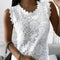 Intricate Ärmellose Bluse aus Spitze