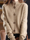 Claudi | Lange Strickjacke mit Knöpfen für Frauen, elegantes Design und optimaler Tragekomfort für den Herbst