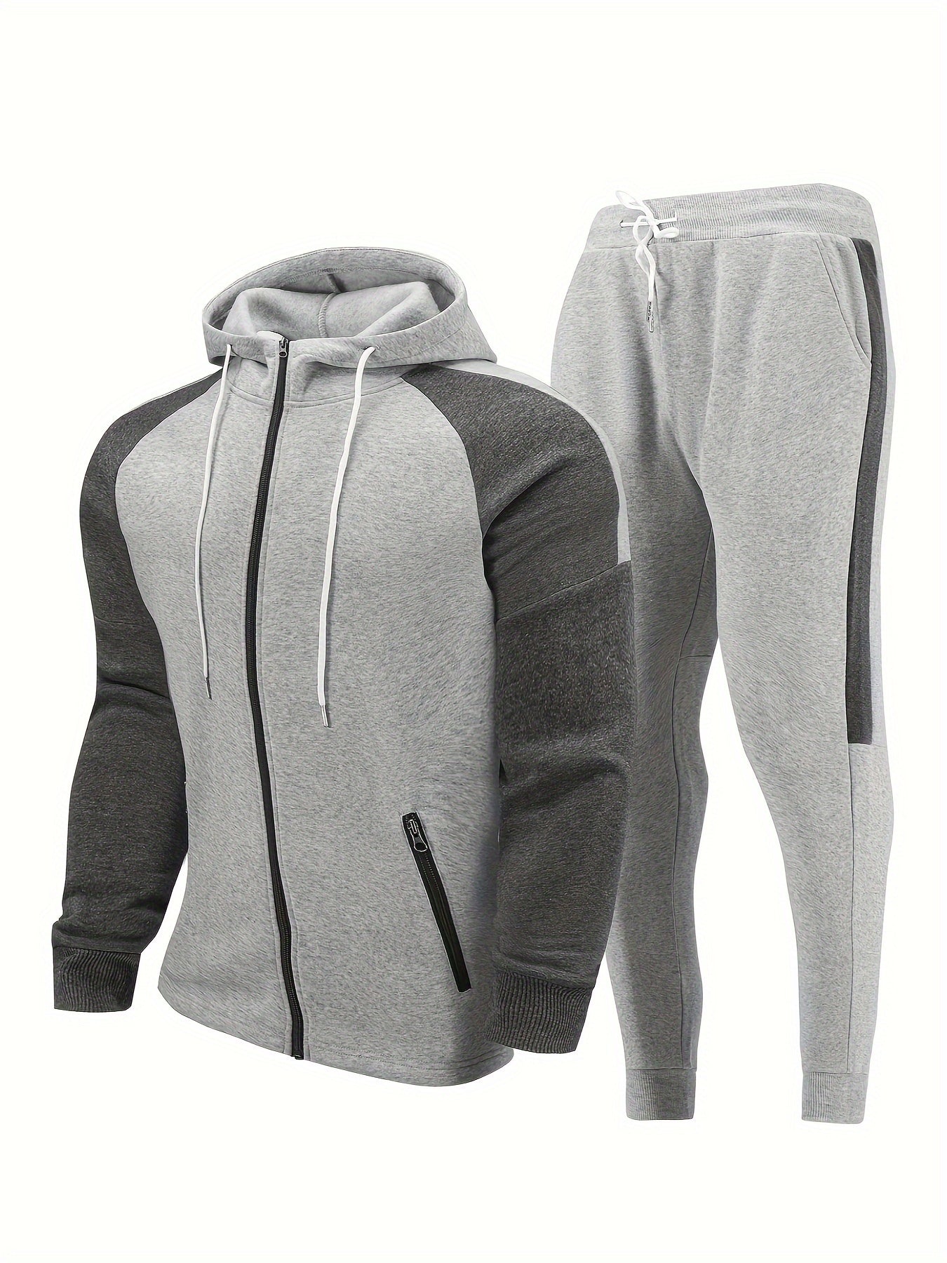 Casual Klassischer Trainingsanzug Mit Komplettem Reißverschluss Langarm Hoodie Und Jogginghose Für Herren | Perfekt für Lässige Tage