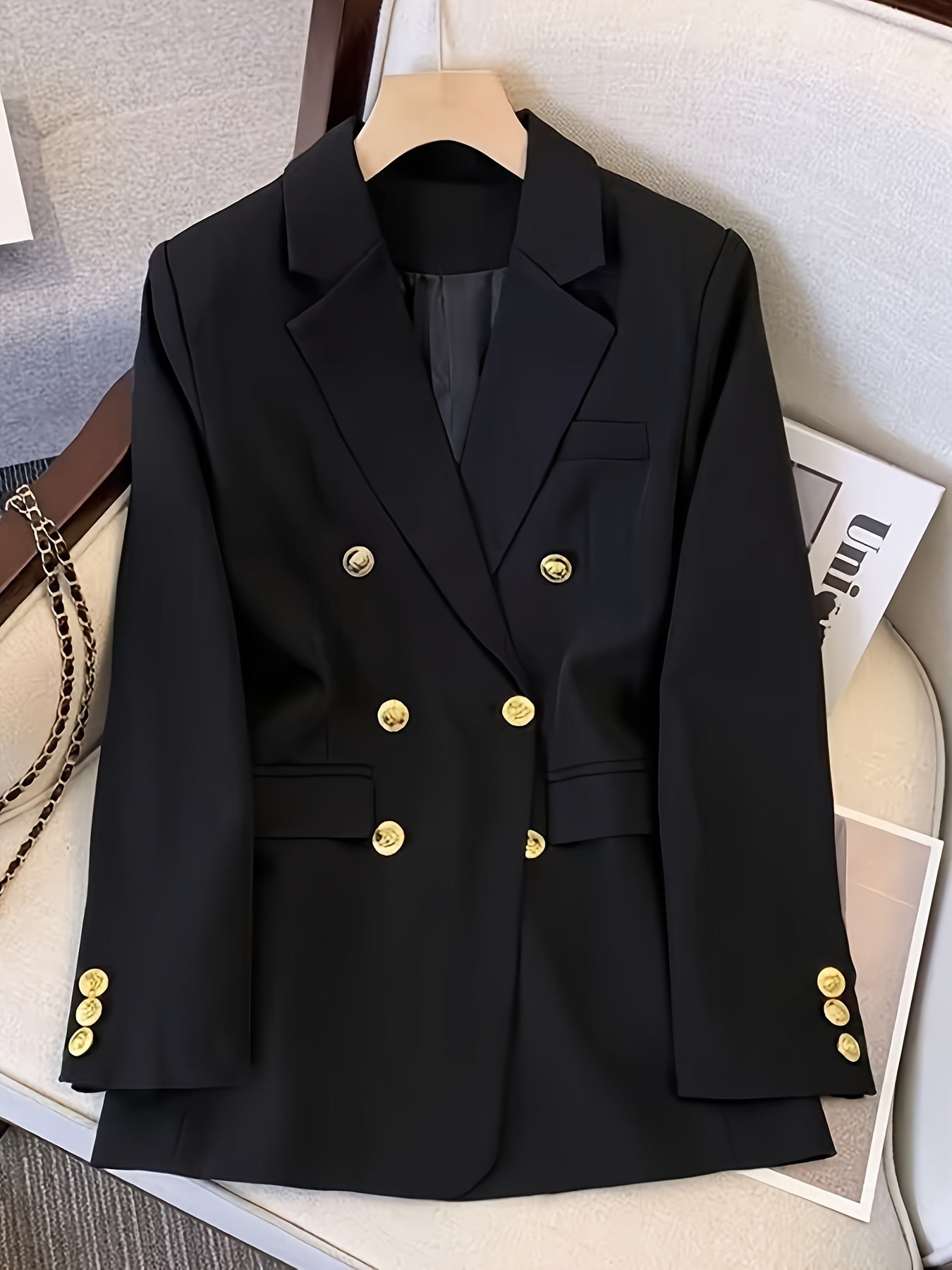 Elegante Business Slim Blazer mit Goldenen Knöpfen für Damen | Für alle Jahreszeiten
