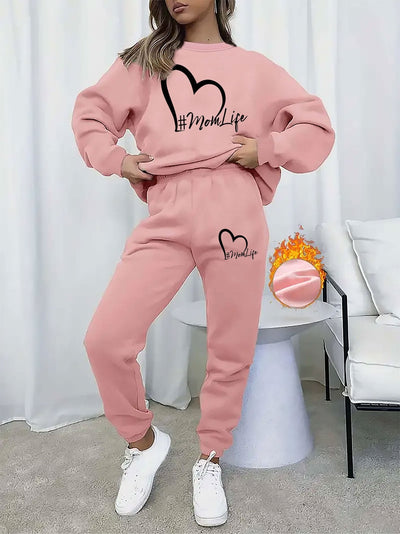 Casual Trainingsanzug Mit Rundhalsausschnitt Und Alphabetdruck Kleid Für Damen | Perfekt für Casual Days