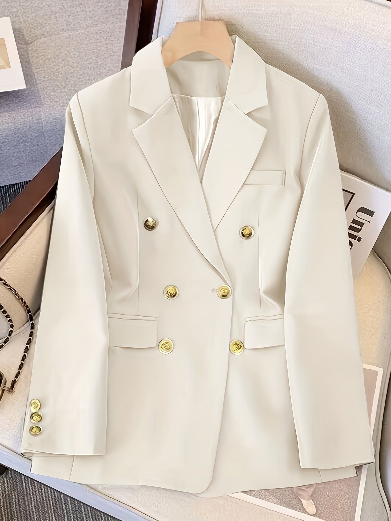 Elegante Business Slim Blazer mit Goldenen Knöpfen für Damen | Für alle Jahreszeiten
