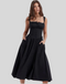 Adelaine - Schickes A-Linien Midikleid mit Knöpfen im Vintage-Stil für Damen | Ideal für Frühling/Sommer