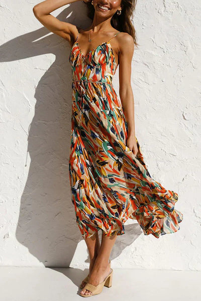 Celia Buntes Midikleid