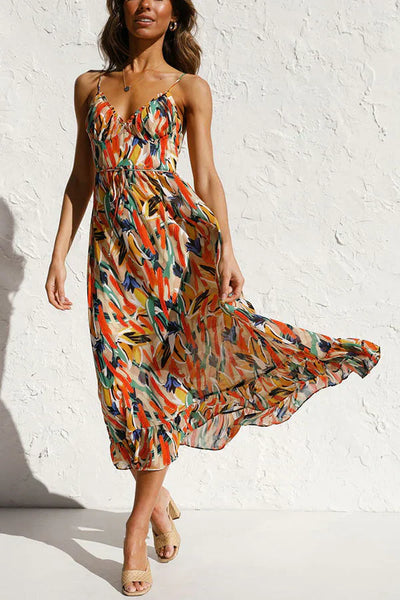 Celia Buntes Midikleid
