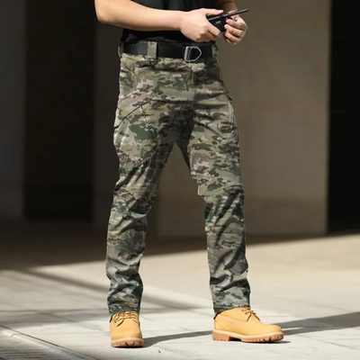 FlexOld - Taktische Cargohose für Männer - wasserdichte Arbeitshose mit Taschen
