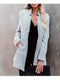 Elegante Business Wollblazer mit Offener Front in Grau für Damen | Für alle Jahreszeiten geeignet