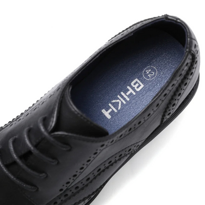 Bequeme Vegane Leder Schuhe mit Wingtip und Unterstützender Sohle für Herren | Bequem für Alle Jahreszeiten