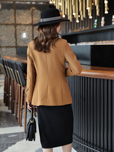 Elegante Business Long Blazer mit Einfachem Frontknopf für Damen | Perfekt für alle Jahreszeiten