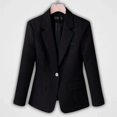 Einfarbiger Figurbetonter Blazer mit Knopf und Taschen für Damen | Ideal für alle Jahreszeiten