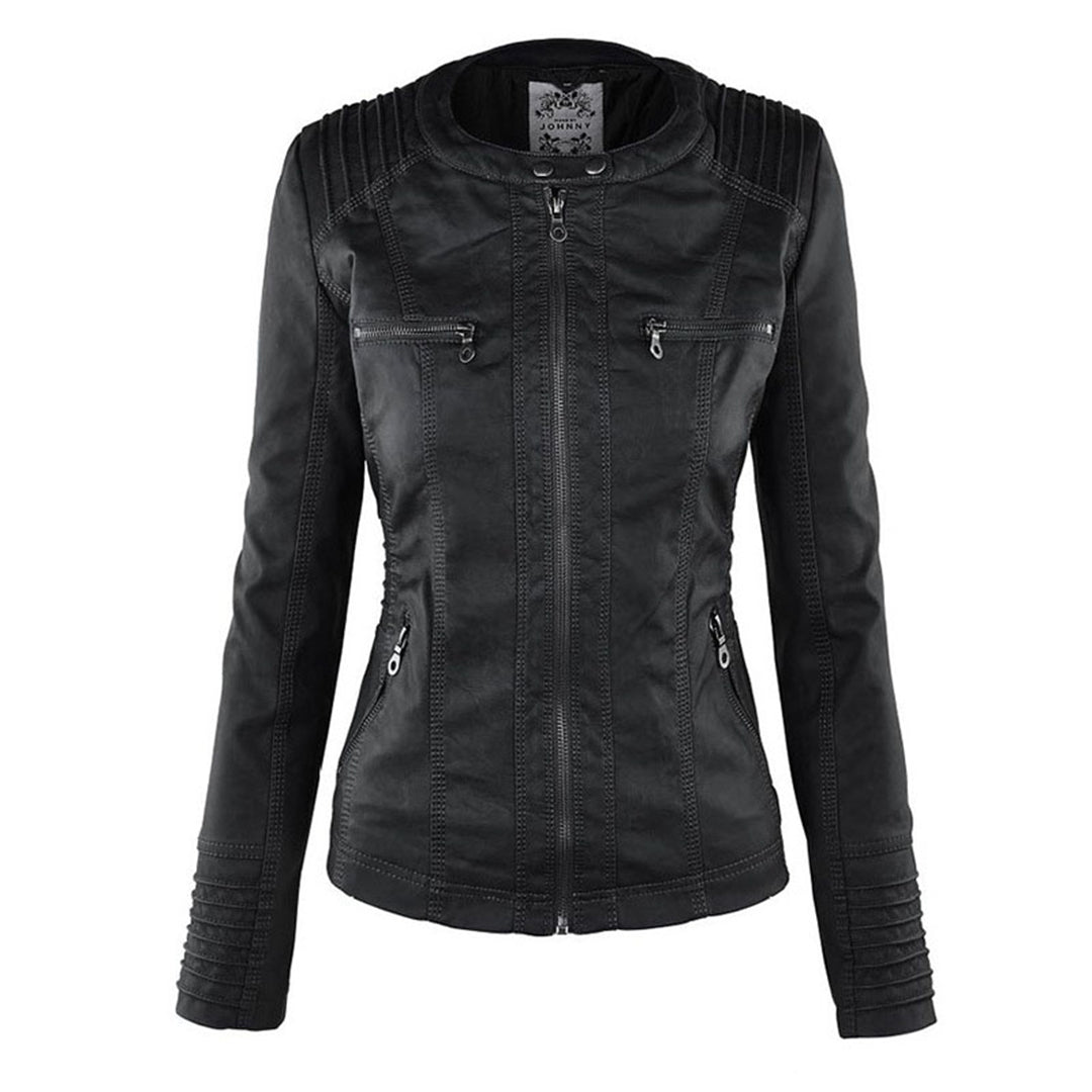 Casual Vegane Lederjacke Mit Kapuze Für Damen | Perfekt Für Lässige Tage