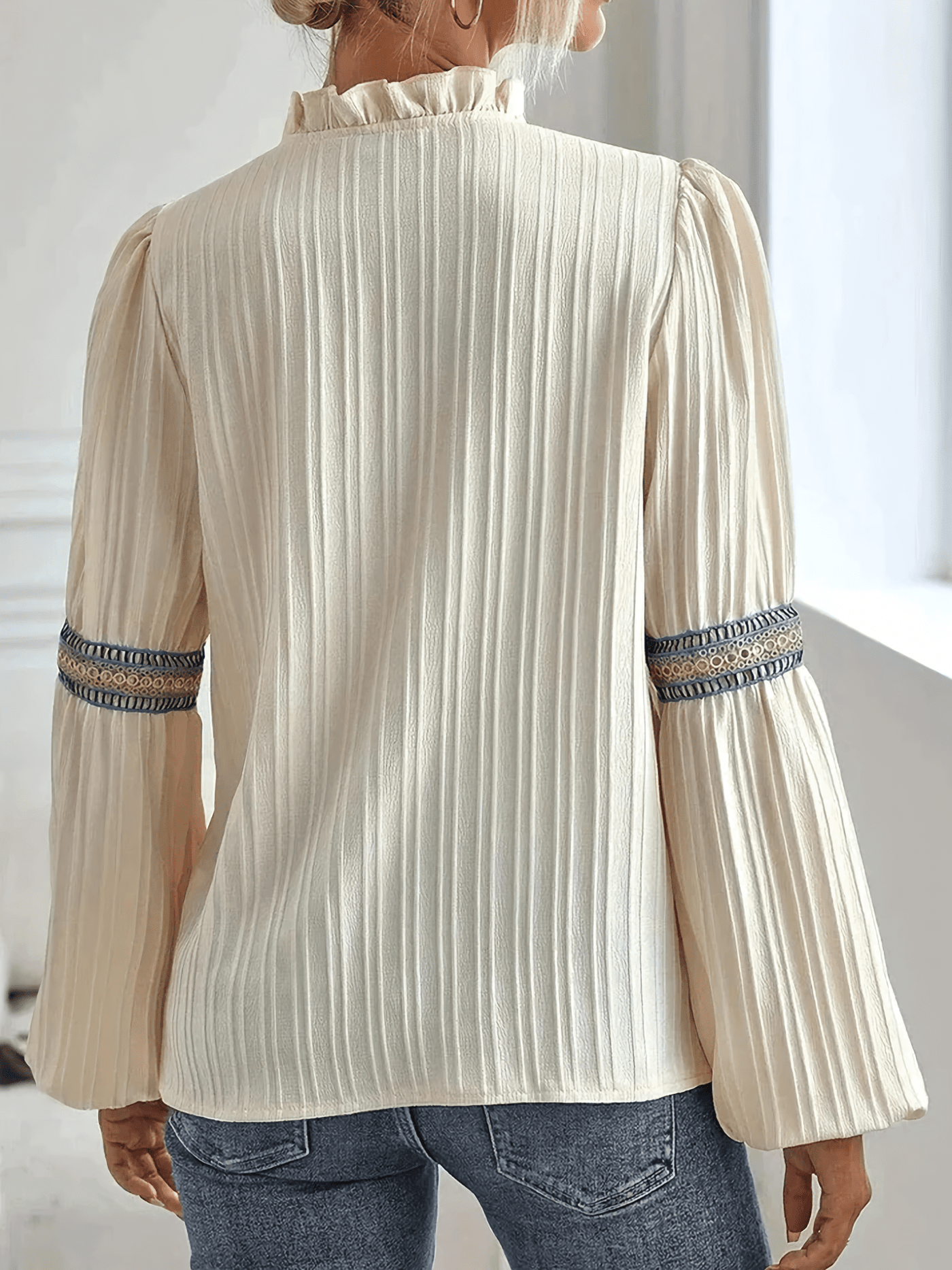 Jacqueline - Elegante Bluse mit Puffärmeln