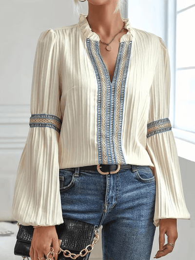 Jacqueline - Elegante Bluse mit Puffärmeln