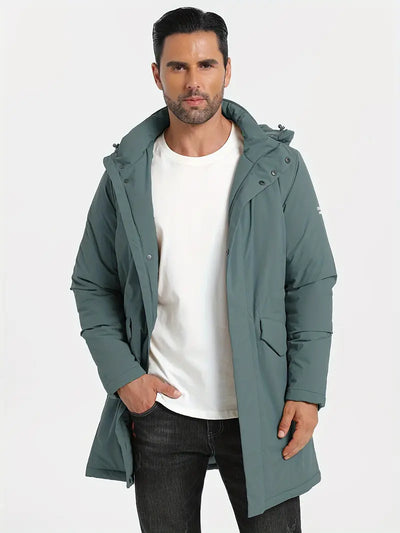 Oakspirit Herrenjacke mit langer Kapuze Mantel, wasserabweisend