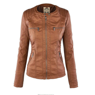 Casual Vegane Lederjacke Mit Kapuze Für Damen | Perfekt Für Lässige Tage