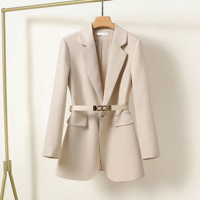 Lisa Schicker langer Blazer für Frauen mit Gürtel | Eleganz und Vielseitigkeit
