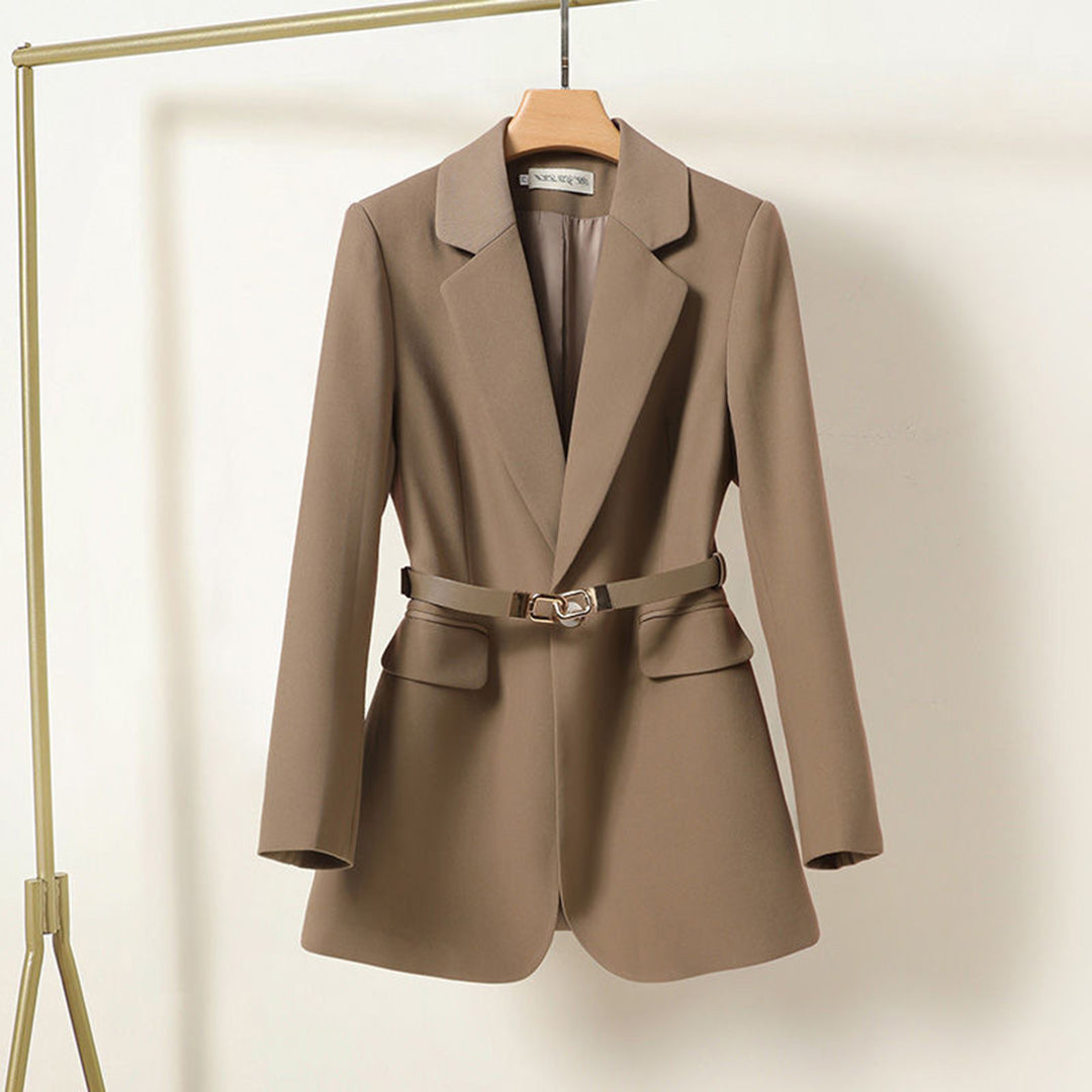 Lisa Schicker langer Blazer für Frauen mit Gürtel | Eleganz und Vielseitigkeit