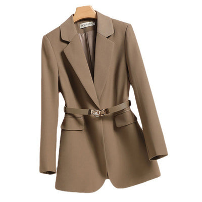Lisa Schicker langer Blazer für Frauen mit Gürtel | Eleganz und Vielseitigkeit