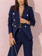 Business Casual Dunkelblauer Blazer-Outfit für Damen | Perfekt für den Alltag