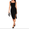 Damen Samtkleid mit Reißverschluss – Ärmellos, schick & elegant