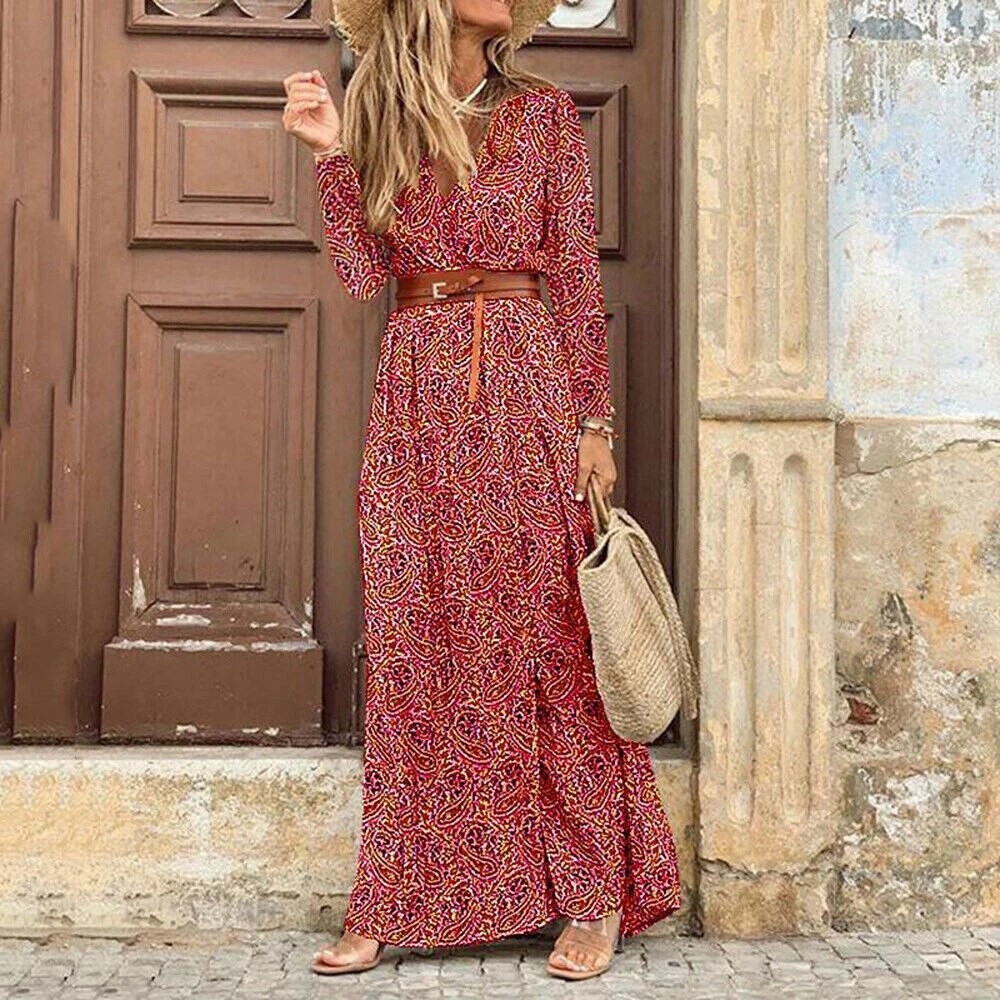Carol Damen Bohemian-Maxikleid