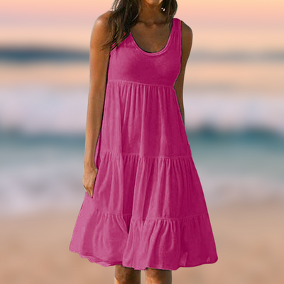 Casual Ärmelloses Rundhals Sommerkleid für Damen | Ideal für den Sommer