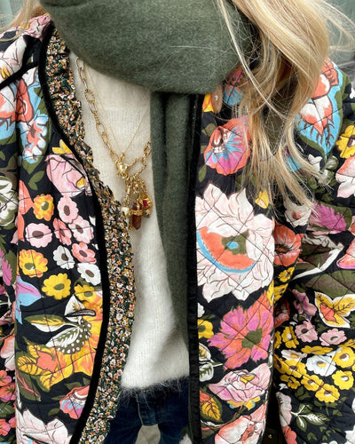 Kyra - Gefütterte Jacke mit Blumendruck für Frauen