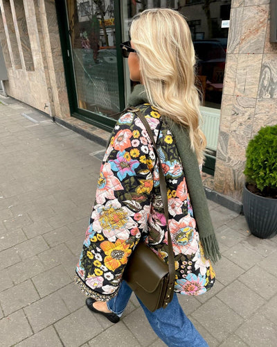 Kyra - Gefütterte Jacke mit Blumendruck für Frauen