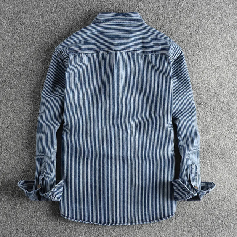 Leon Vintage Jeanshemd – Klassischer Denim-Stil mit Subtiler Eleganz