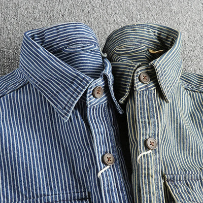 Leon Vintage Jeanshemd – Klassischer Denim-Stil mit Subtiler Eleganz