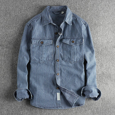 Leon Vintage Jeanshemd – Klassischer Denim-Stil mit Subtiler Eleganz