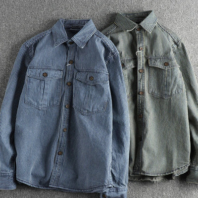 Leon Vintage Jeanshemd – Klassischer Denim-Stil mit Subtiler Eleganz