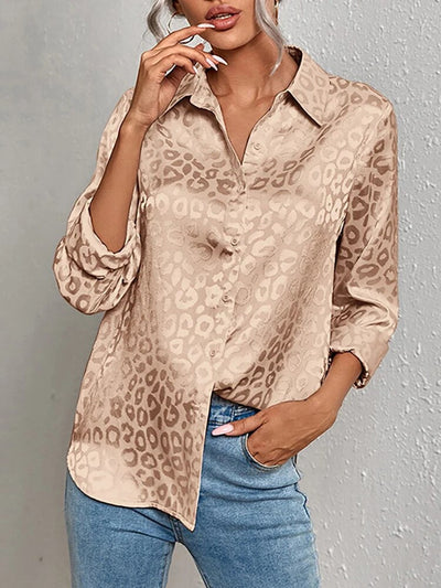 Elegante Bluse mit Leopardenmuster für Damen | Perfekt für alle Jahreszeiten
