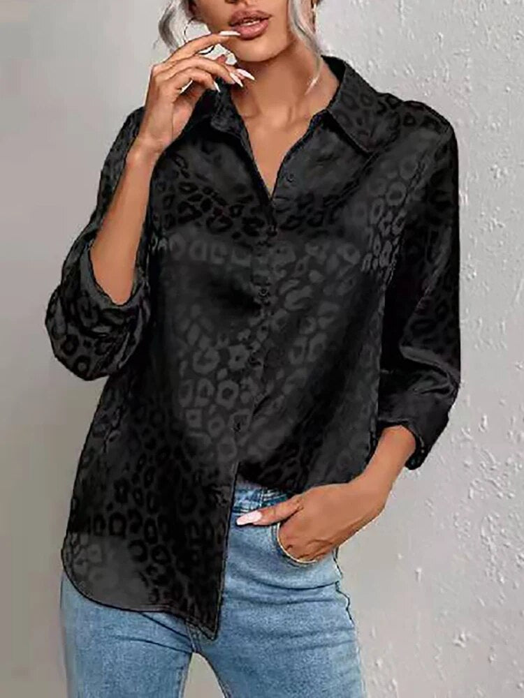 Elegante Bluse mit Leopardenmuster für Damen | Perfekt für alle Jahreszeiten