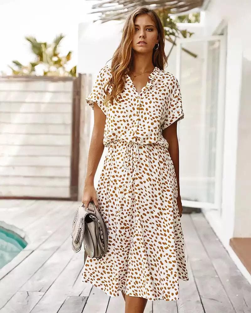 Elegantes Kleid mit Leopardenmuster