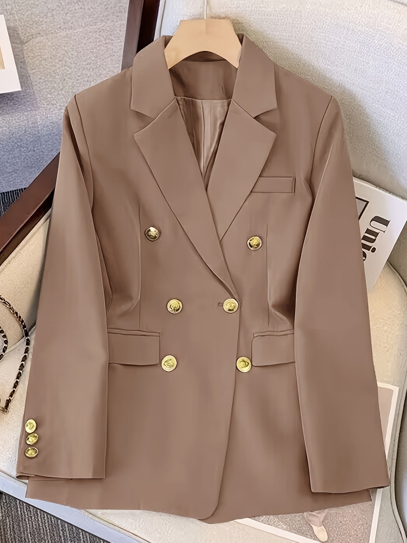 Elegante Business Slim Blazer mit Goldenen Knöpfen für Damen | Für alle Jahreszeiten