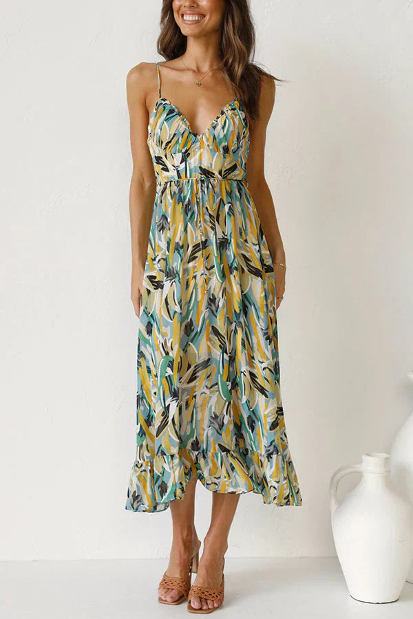 Celia Buntes Midikleid