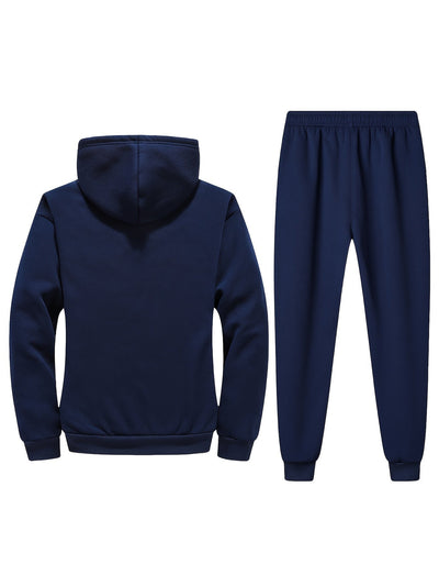 Casual Gestreifter Trainingsanzug Mit Stehkragen Reißverschluss Jacke Und Sporthose Für Herren | Perfekt für Alltag