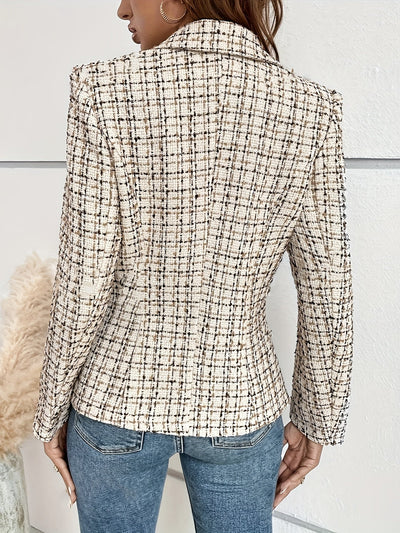 Elegante Business Blazer mit Karomuster für Damen | Für formelle Anlässe