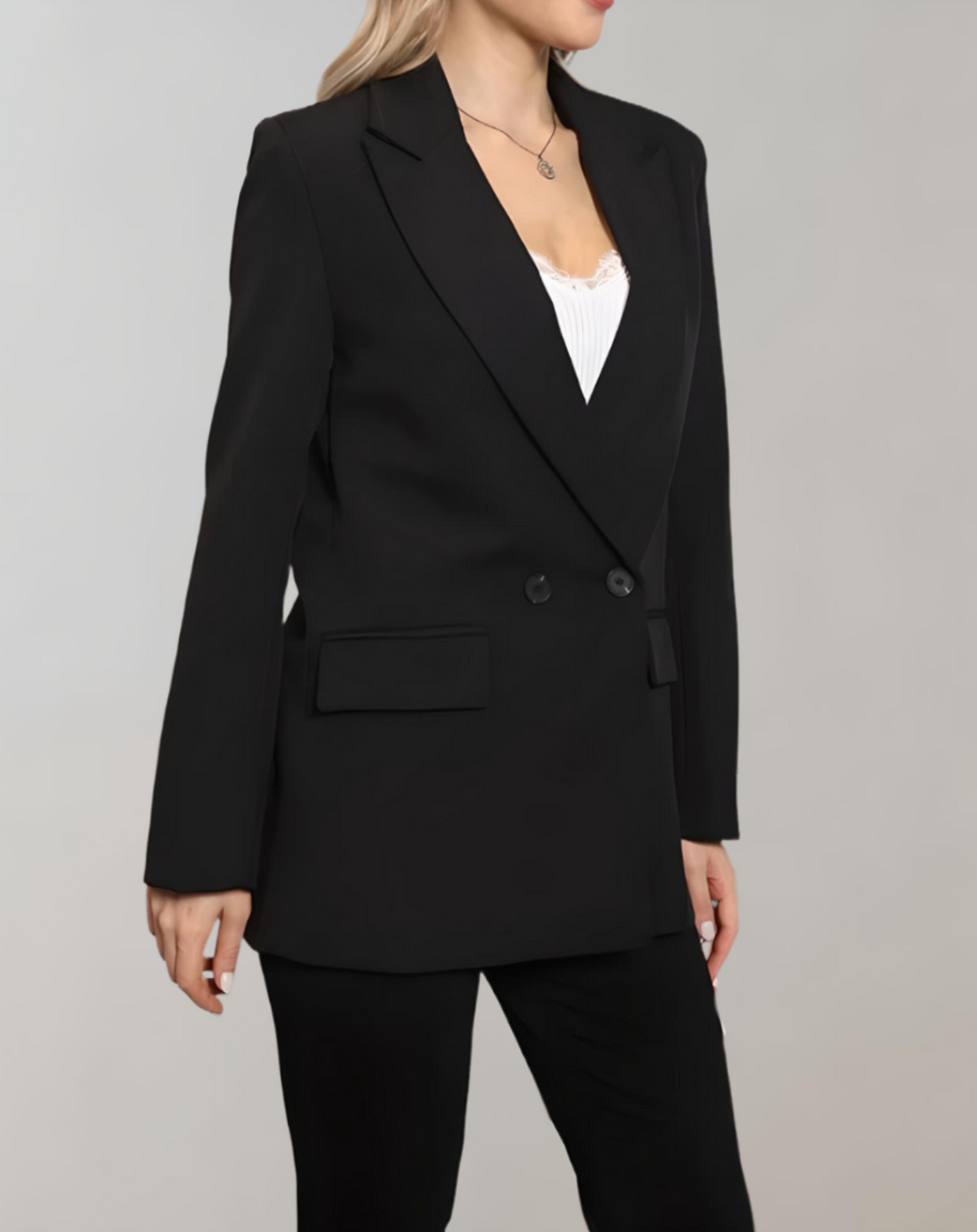 Bequemer Einfarbiger Blazer mit Taschen für Damen | Perfekt für alle Jahreszeiten