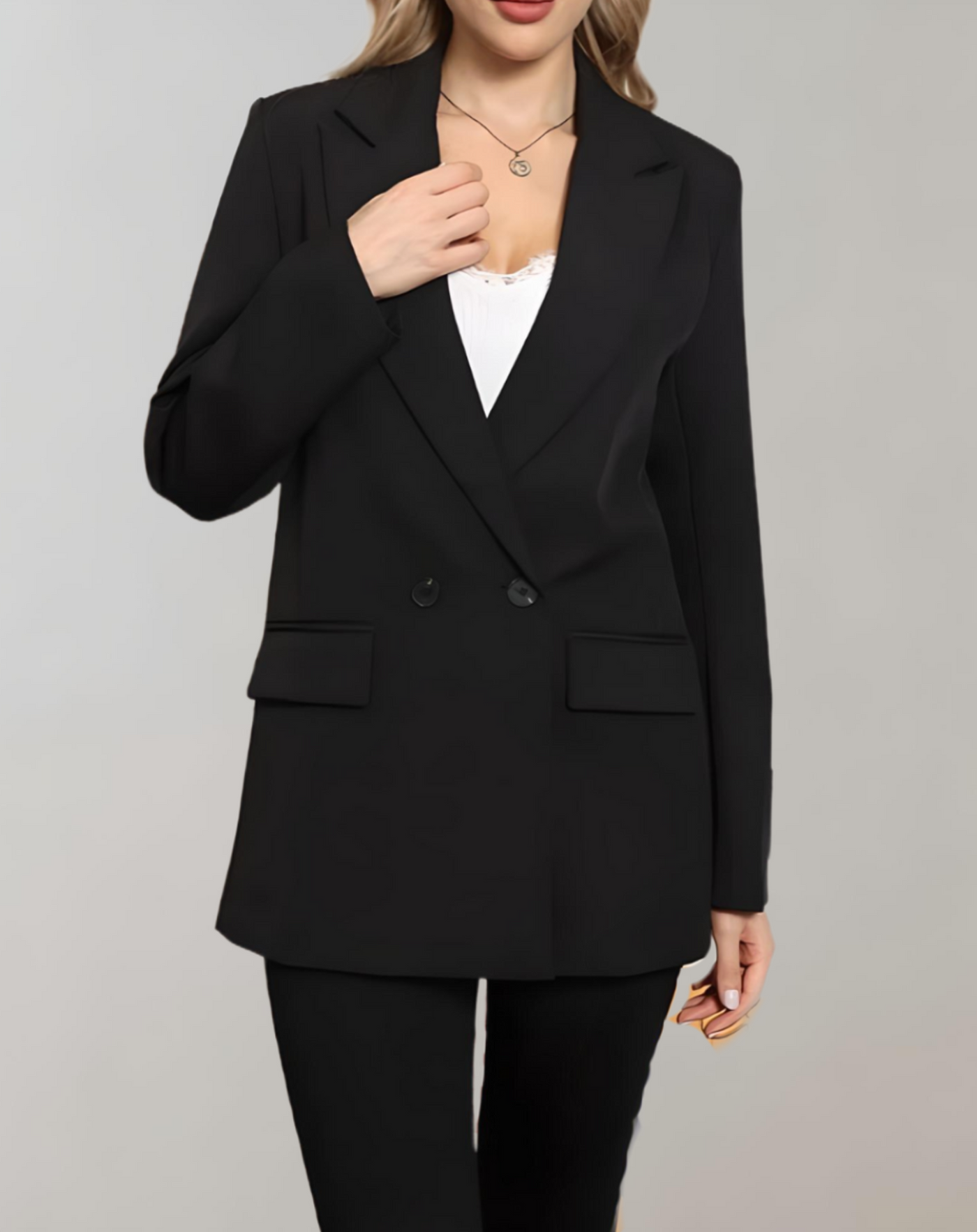 Bequemer Einfarbiger Blazer mit Taschen für Damen | Perfekt für alle Jahreszeiten