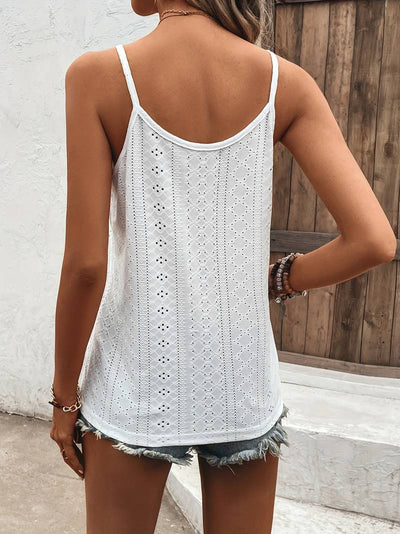 Damen Spaghettiträger V-Ausschnitt Sommershirt – Leicht & Stylisch