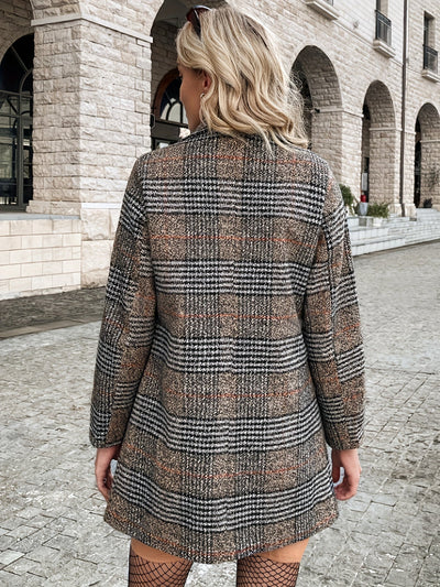 Elegante Business Blazer mit Doppelter Knopfleiste und Kariertem Muster für Damen | Ideal für Alle Jahreszeiten
