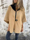 Lässige Jacke mit halbem Reißverschluss und Stehkragen