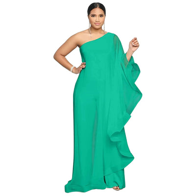 Belinda - Elegantes festliches One-Shoulder-Kleid in Uni für Damen | Ideal für Frühling/Sommer