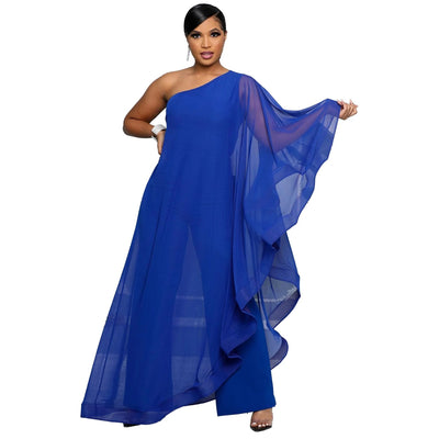 Belinda - Elegantes festliches One-Shoulder-Kleid in Uni für Damen | Ideal für Frühling/Sommer
