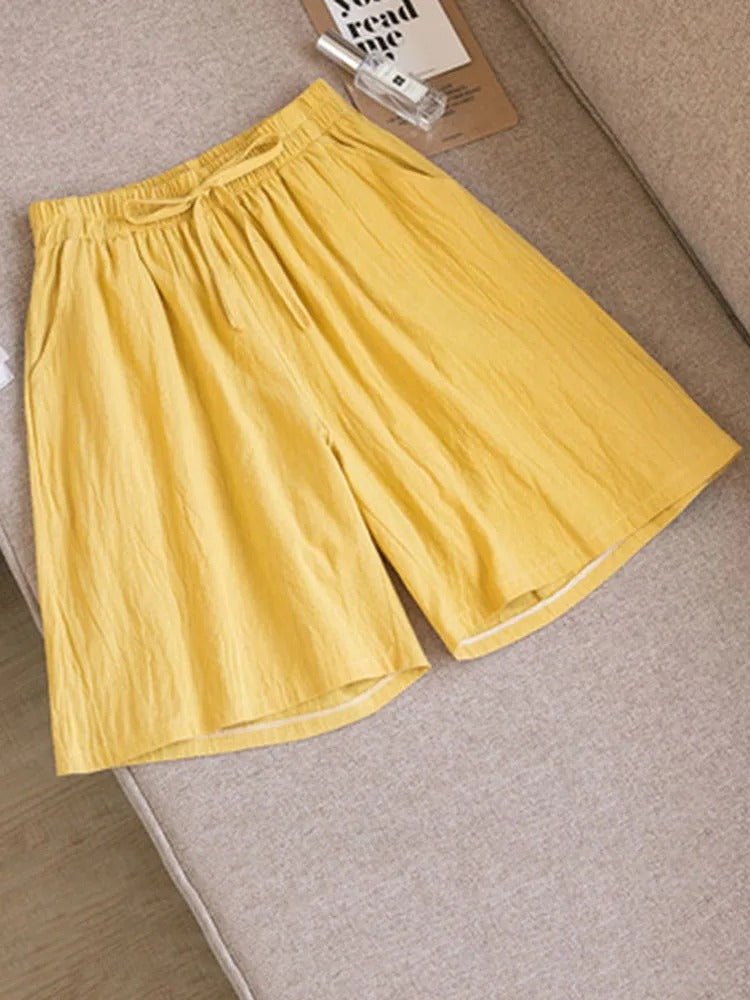 Klassische Baumwollshorts mit elastischem Bund