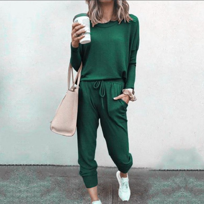 Bequemer Weicher Zweiteiliger Jogginganzug für Damen | Ideal für Frühling/Sommer