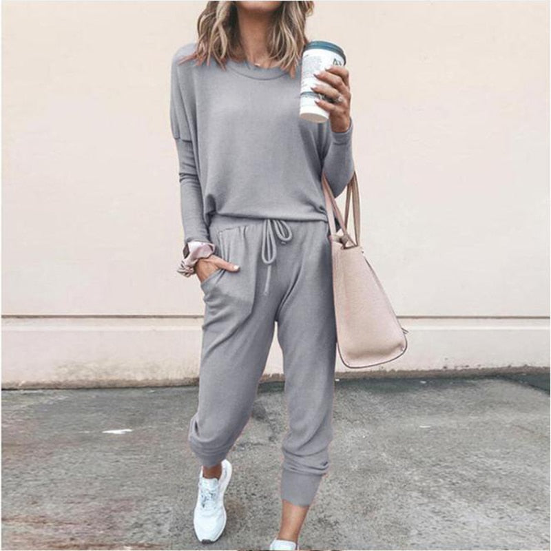 Bequemer Weicher Zweiteiliger Jogginganzug für Damen | Ideal für Frühling/Sommer